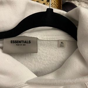 White essentials hoodie